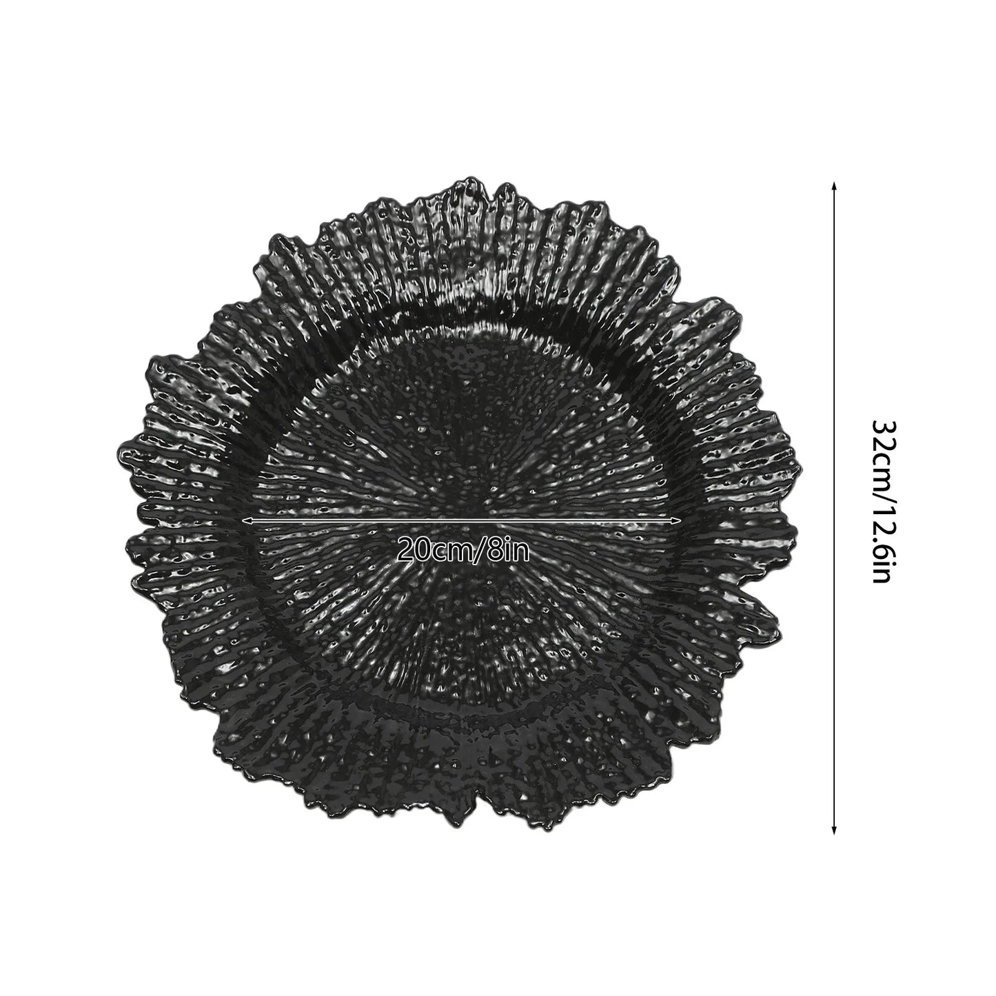 Modern 12.6In Charger Plates With Stackable Scald Proof Rim