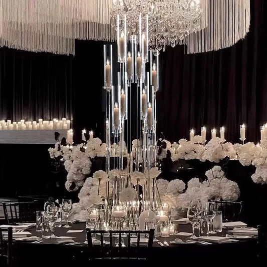 Acrylic Candelabra Centerpiece 10 Arm Wedding Table Decor
