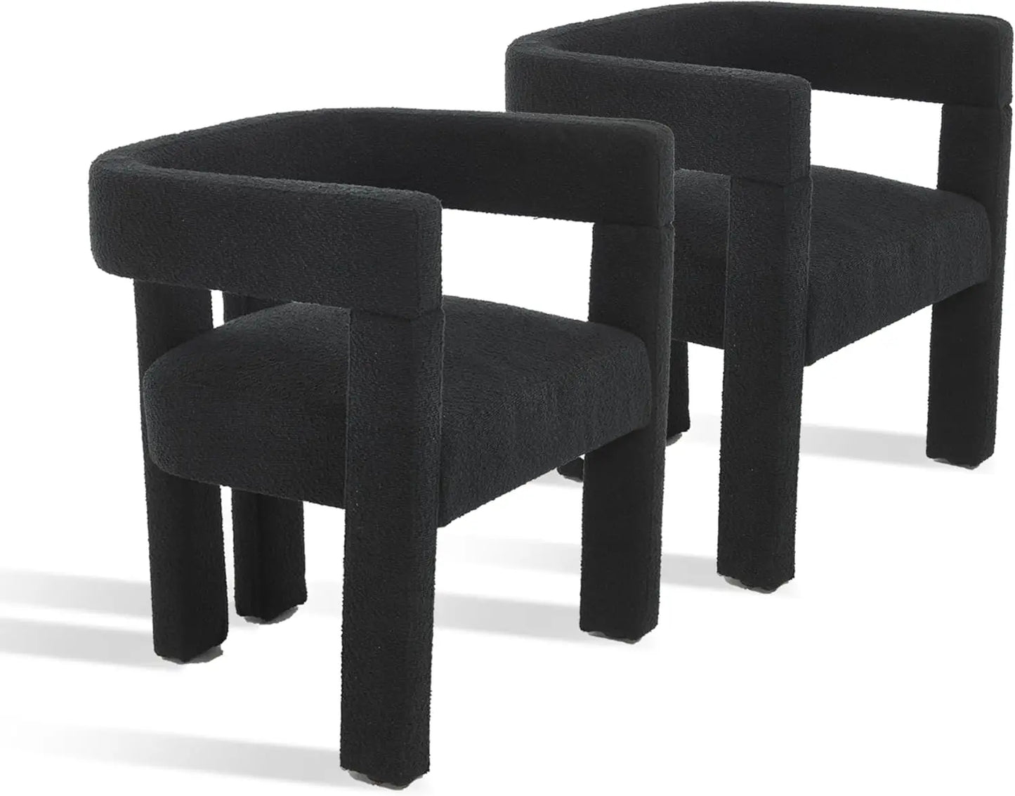 Modern Dining Chair Set Of 2 Fabric Armchairs Living Room