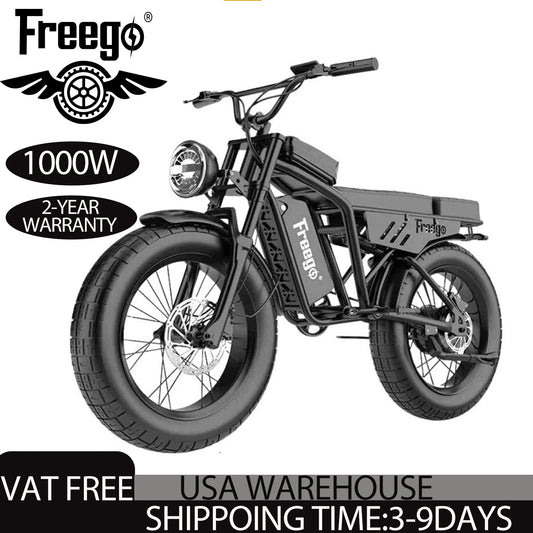 Freego F0 Fat Tire Electric Bike 20 Inch Mountain E Bike 500W