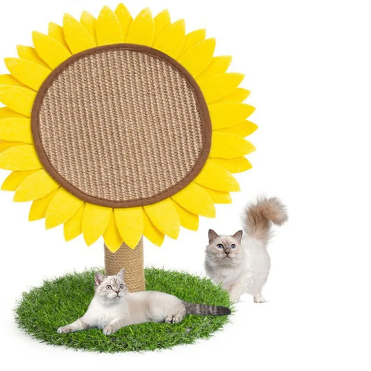 Sunflower Cat Scratching Post For Indoor Cats Kitten Flower Scratch Board Durable Cat Toy