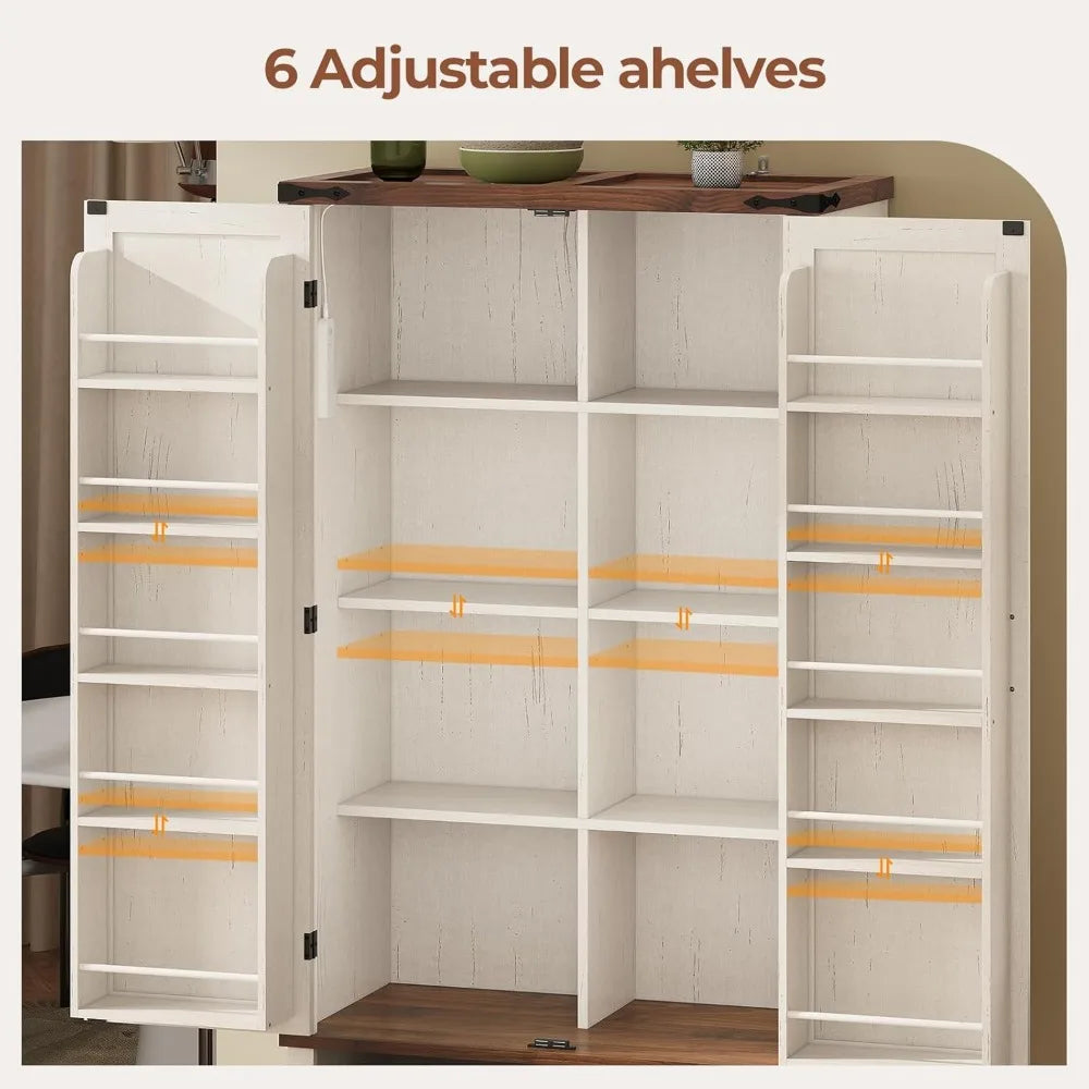 Modern Farmhouse Kitchen Storage Cabinet With Barn Doors