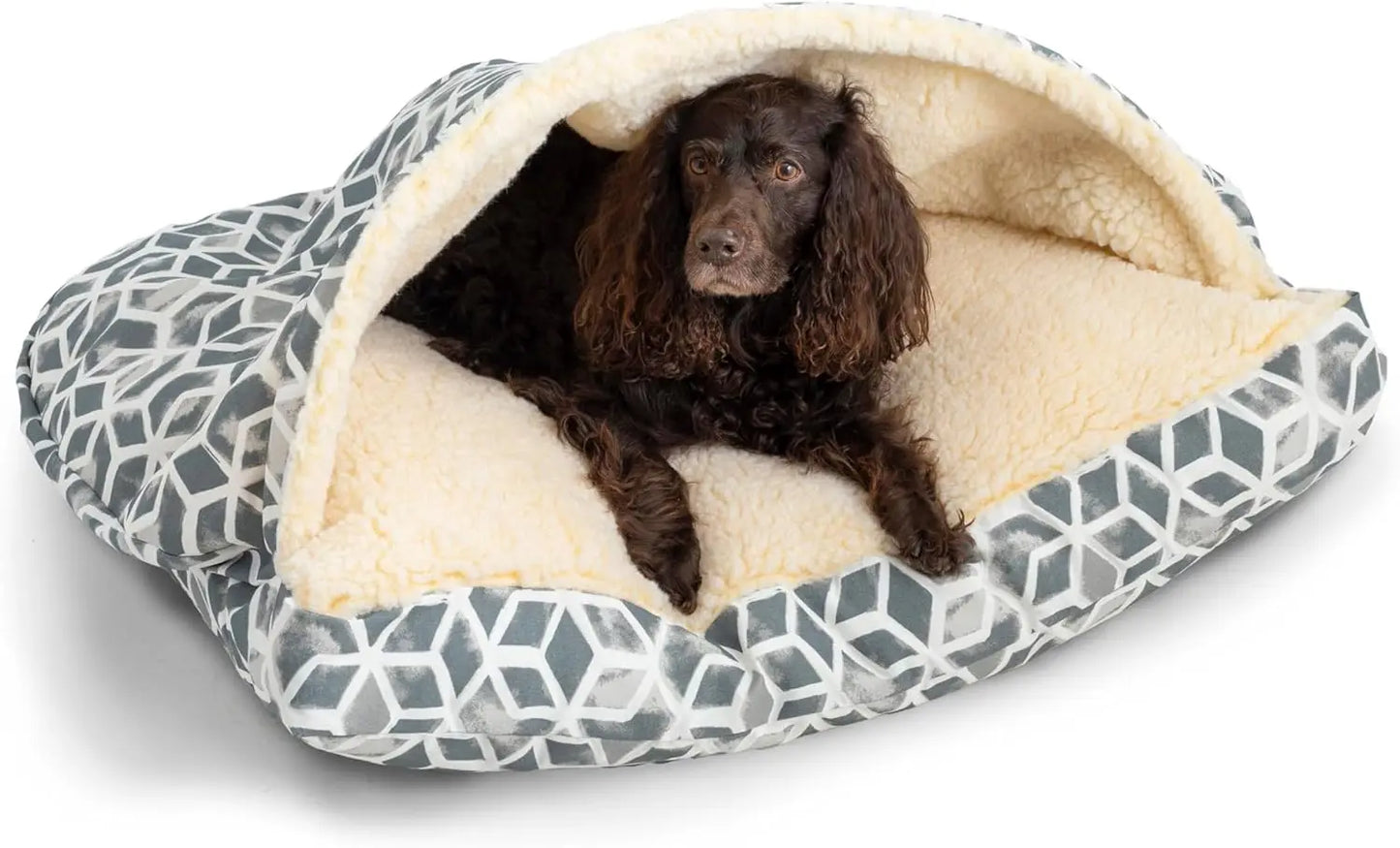 Cozy Cave Rectangle Dog Bed for Medium and Large Pets - Antland Marketplace