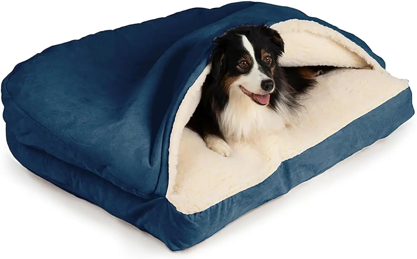 Cozy Cave Rectangle Dog Bed for Medium and Large Pets - Antland Marketplace
