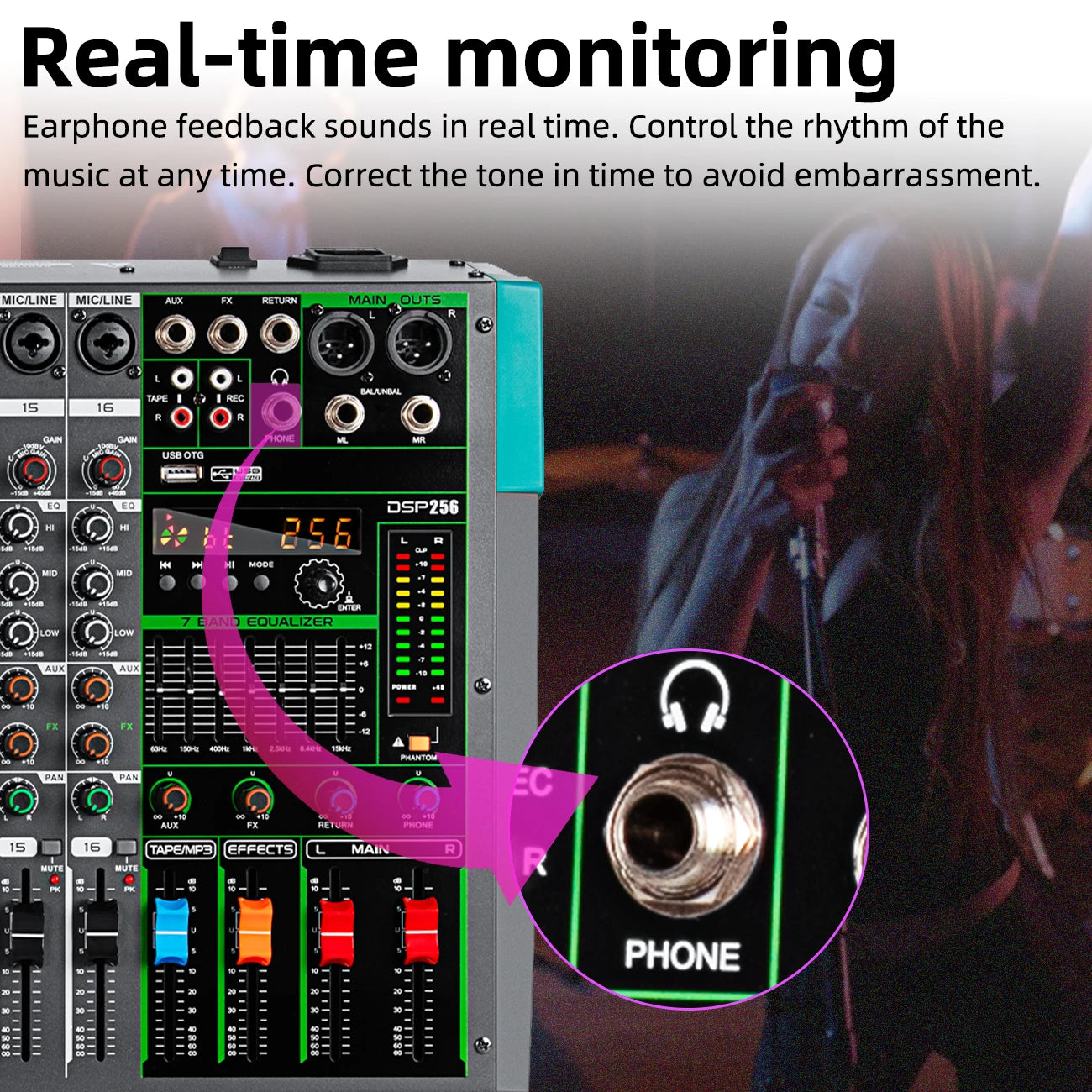 16 Channels DJ Mixer with 256 DSP Effects and USB Connectivity