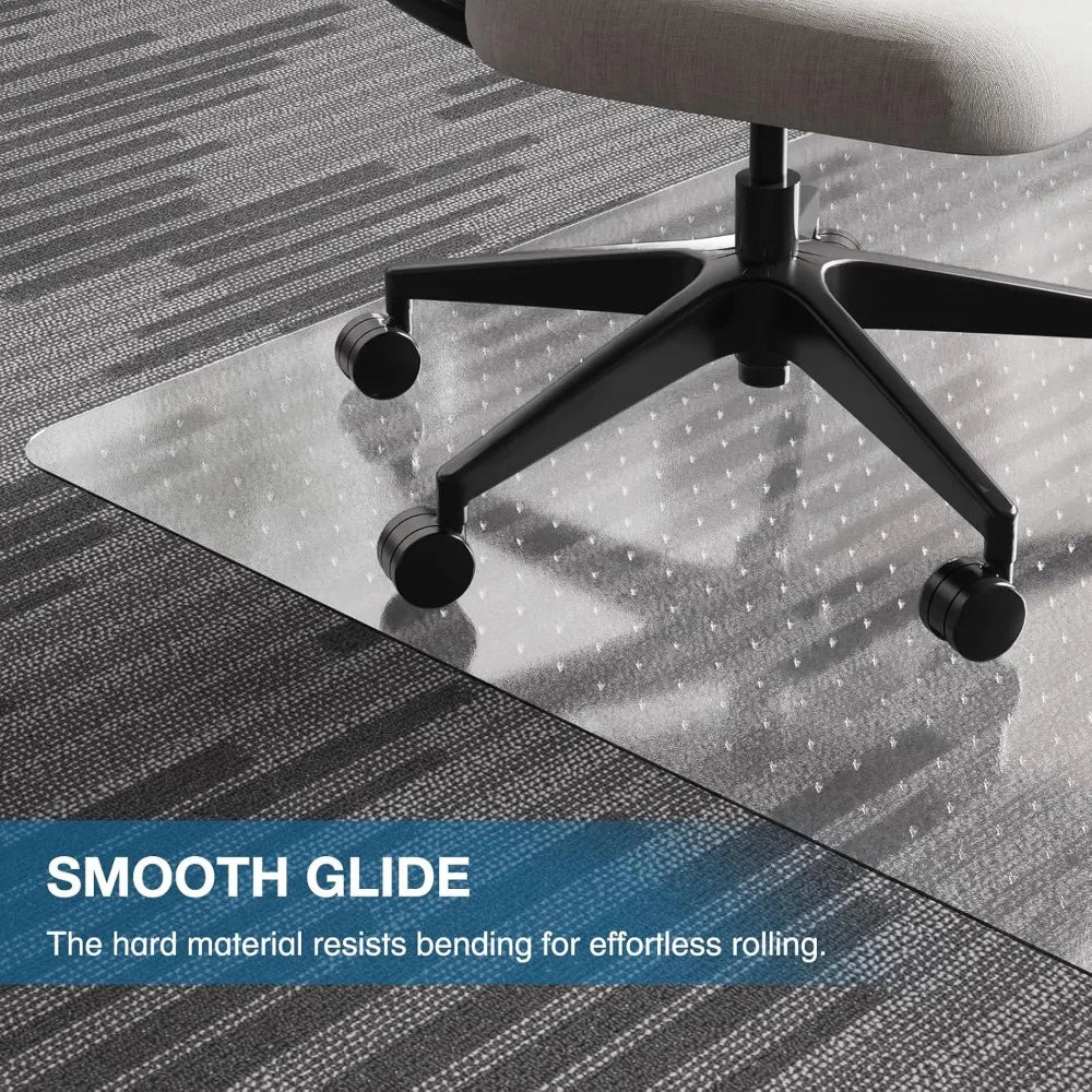 Carpet Desk Chair Mat 46 By 60 Non Slip Vinyl Studded Edges