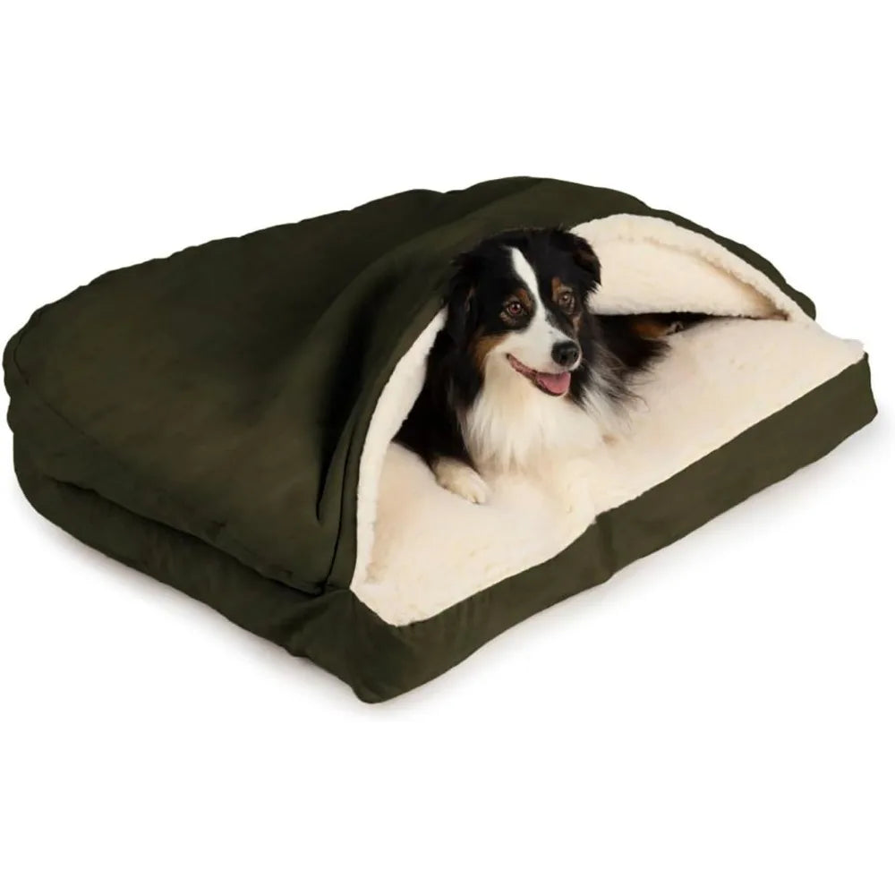 Cozy Cave Rectangle Dog Bed for Medium and Large Pets - Antland Marketplace