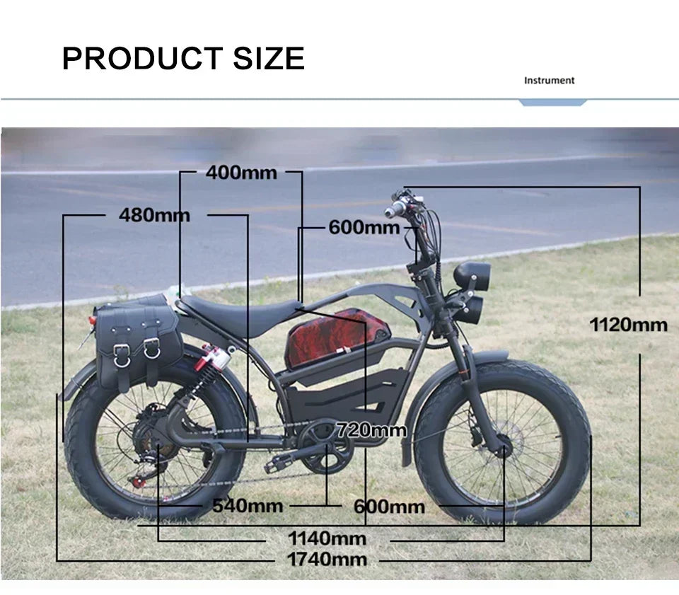 AKEZ Electric Bicycle 1500W 48V Fat Tire Mountain Bike - Antland Marketplace