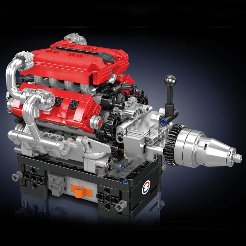 Mould King 10204 Racing Car V8 Engine Building Block Set