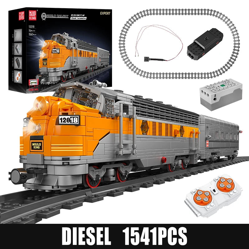 Mould King 12018 RC Train Locomotive Building Block Set