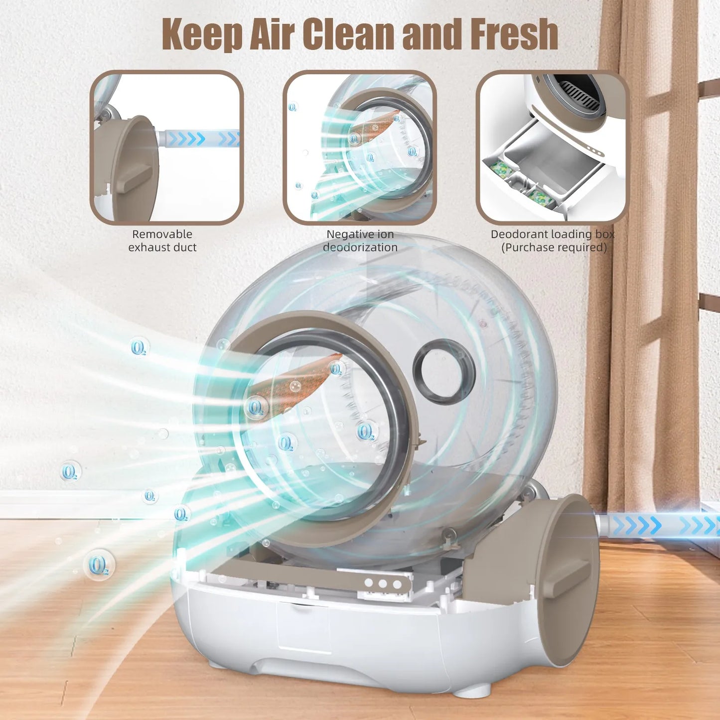 Automatic Cat Litter Box Robot With Self Cleaning WiFi App