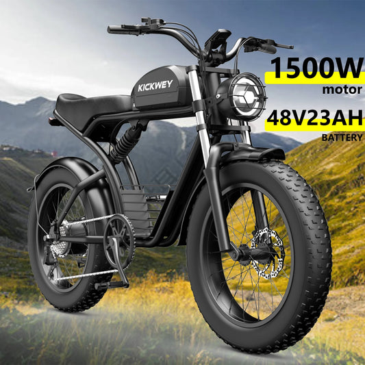 Kickwey K7 Off Road Electric Bike 1500W Fat Tire 48V 20Ah