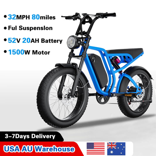 Moobelo B8 1500W 52V 20Ah Electric Bike For Adults Waterproof