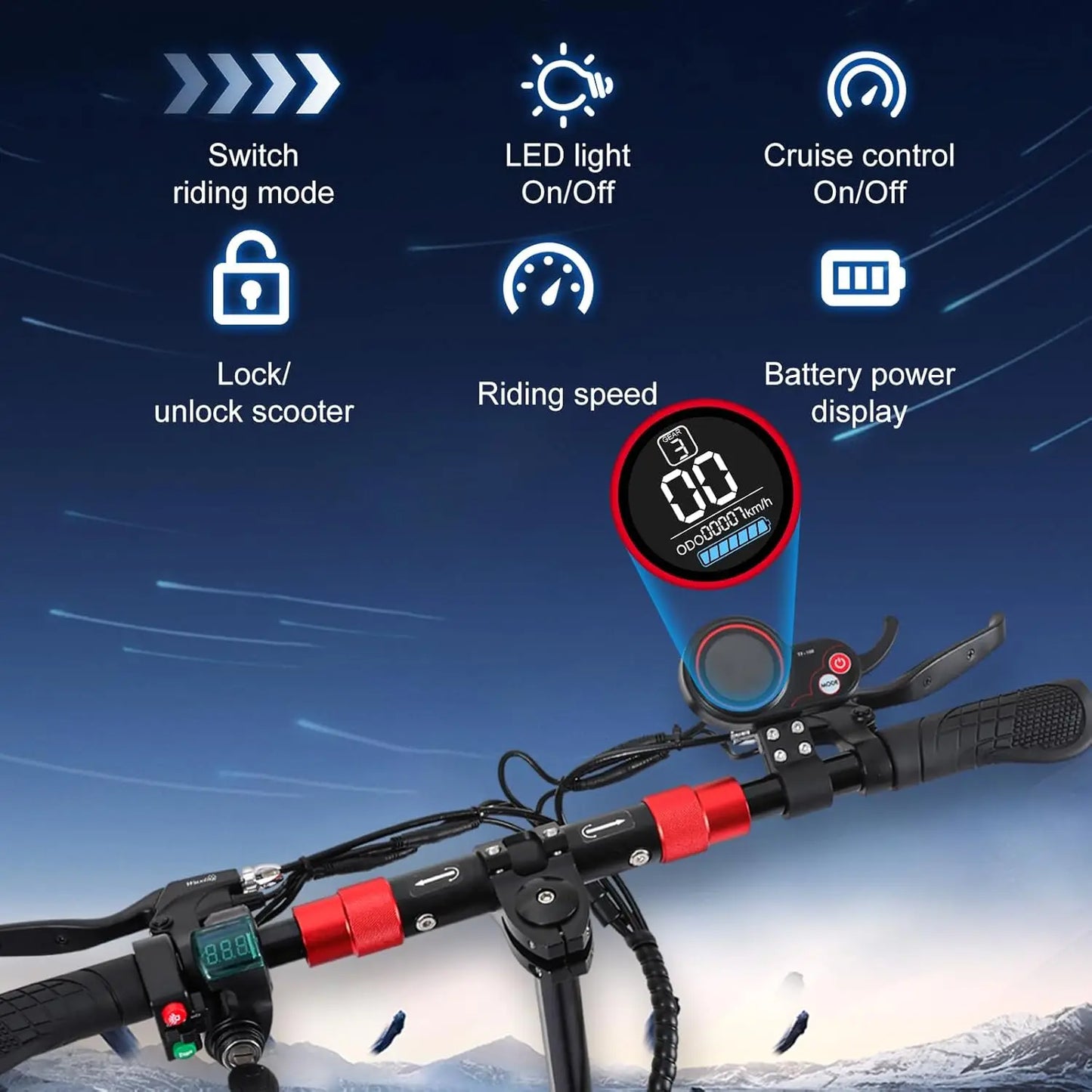 New 800W Dual Motor Foldable Electric Scooter 48V 10 Inch Vacuum Tires