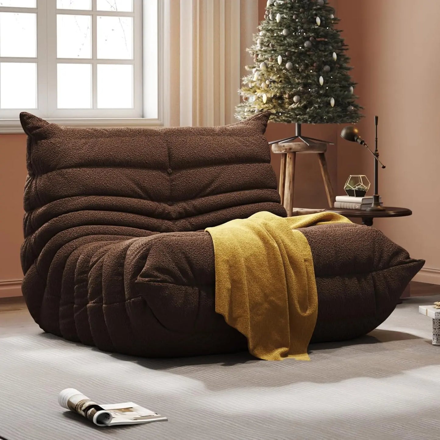 Fireside Bean Bag Chair Large With High Resilience Foam