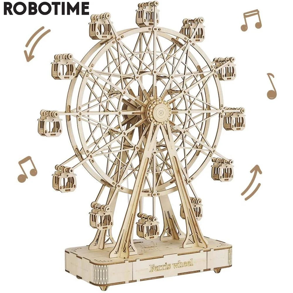 Robotime Rolife 3D Ferris Wheel Wooden Model Kit 232 Pieces