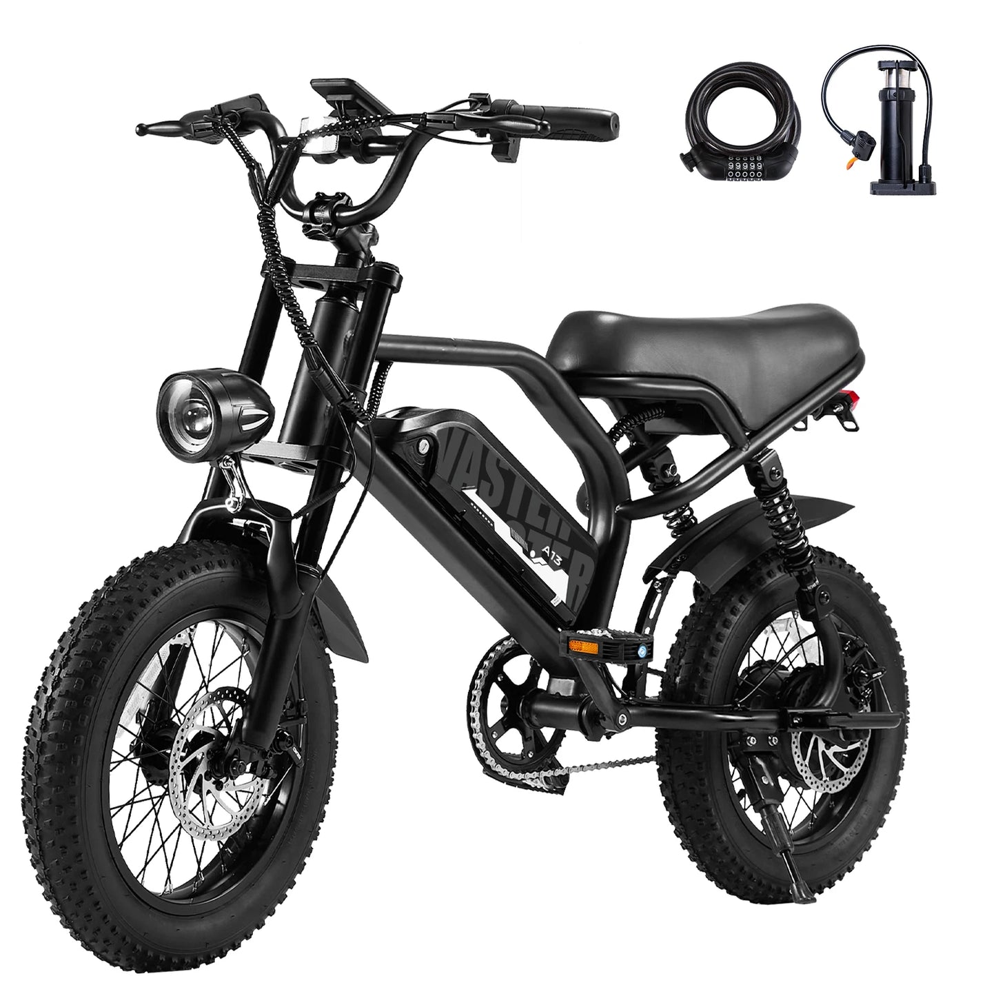 VDL Mountain Fat Tire E Bike 16 Inch 800W Removable Battery