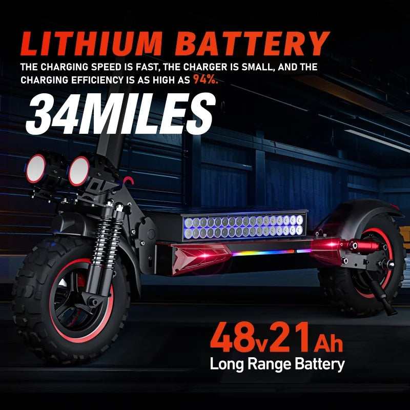 Adult Electric Scooter 1600W Long Range 65-70km 150kg