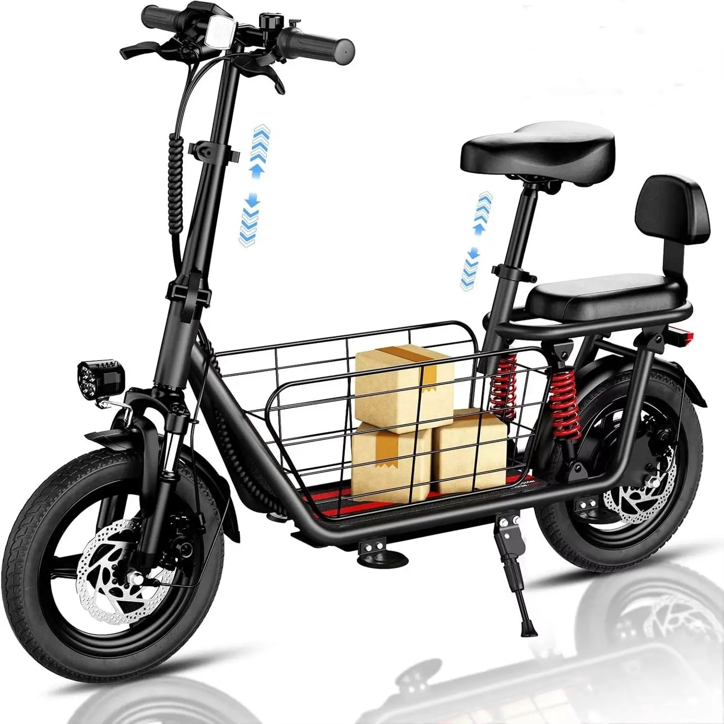 500W Peak Electric Scooter 14 Inch Wheel With Dual Brakes