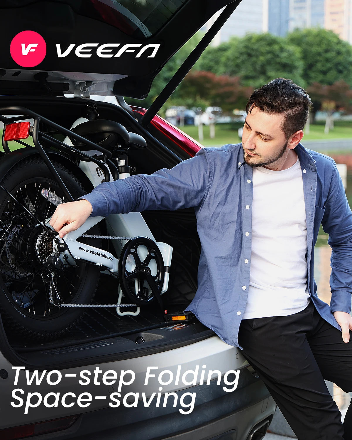 VEEFA F1 750W Electric Bike Foldable 60 Mile Range Commuter