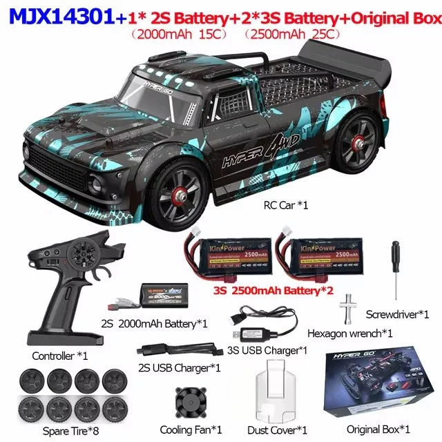 Hyper Go MJX 1 To 14 Scale 4WD Brushless RC Car Off Road