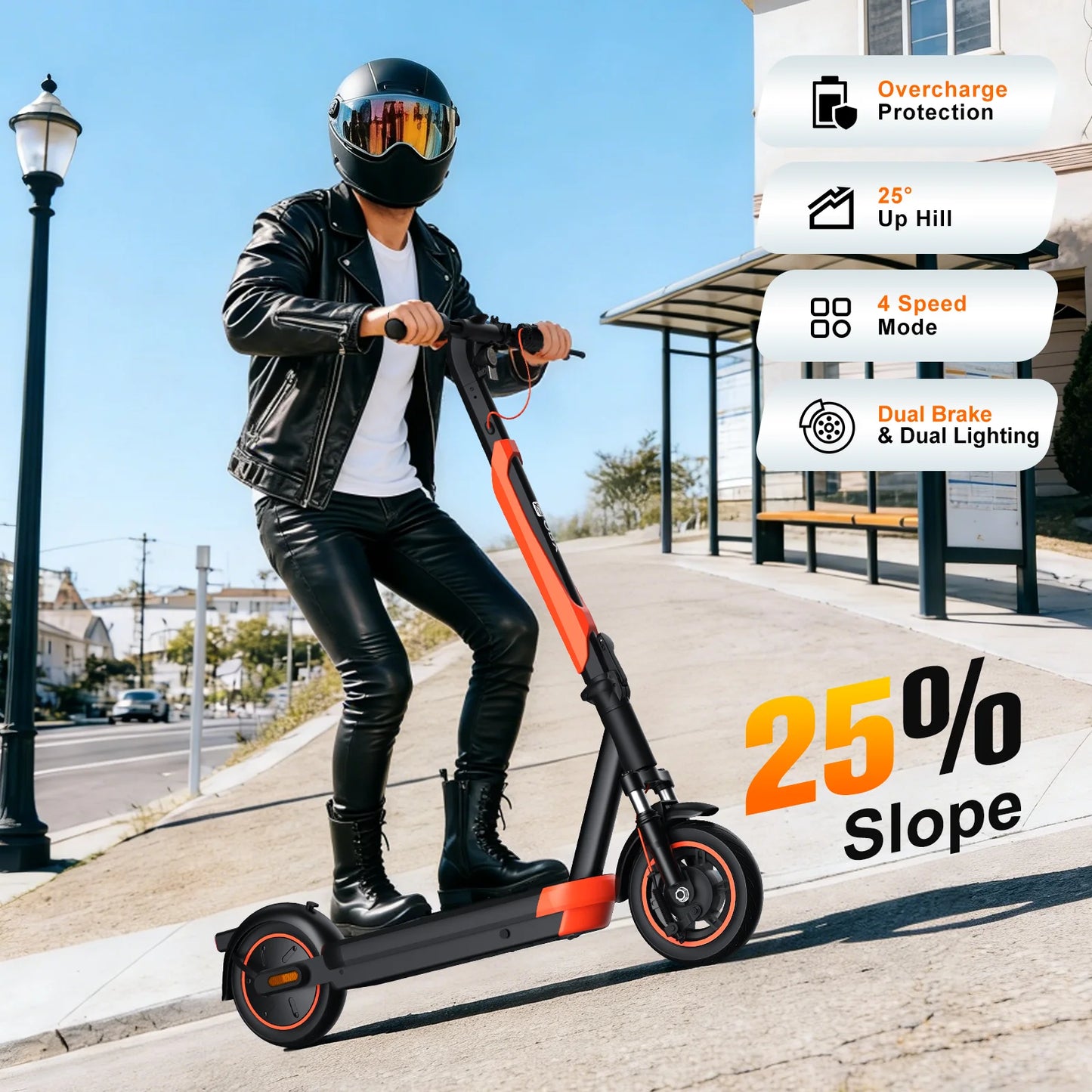 800W Electric Scooter For Adults Long Range 22 Miles 21 MPH