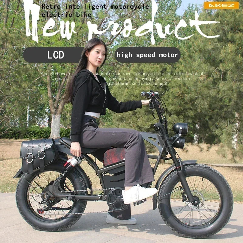 AKEZ Electric Bicycle 1500W 48V Fat Tire Mountain Bike - Antland Marketplace