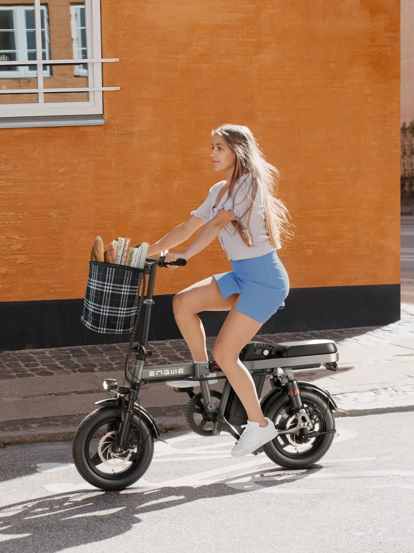 Engwe T14 Folding Fat Tire Electric Bike 600W City Commuter 48V