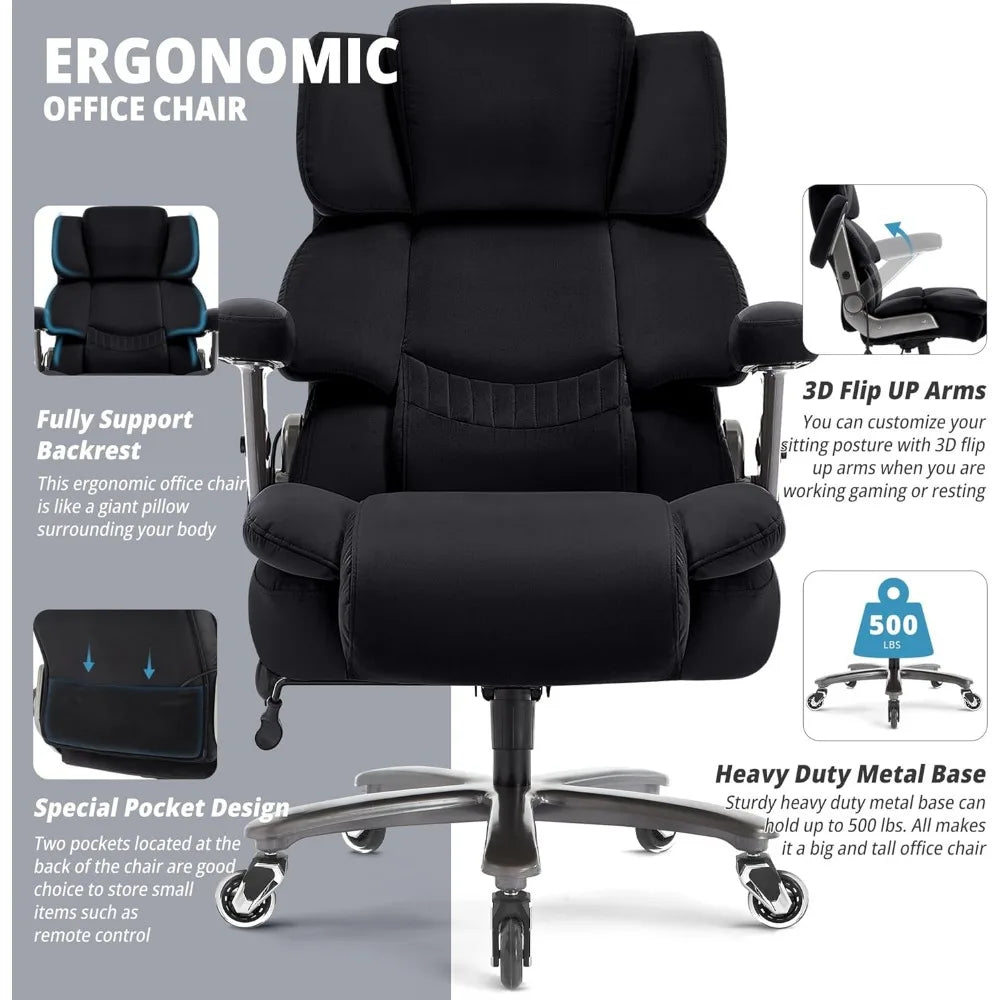 Big and Tall Executive Office Chair with Adjustable Support - Antland Marketplace