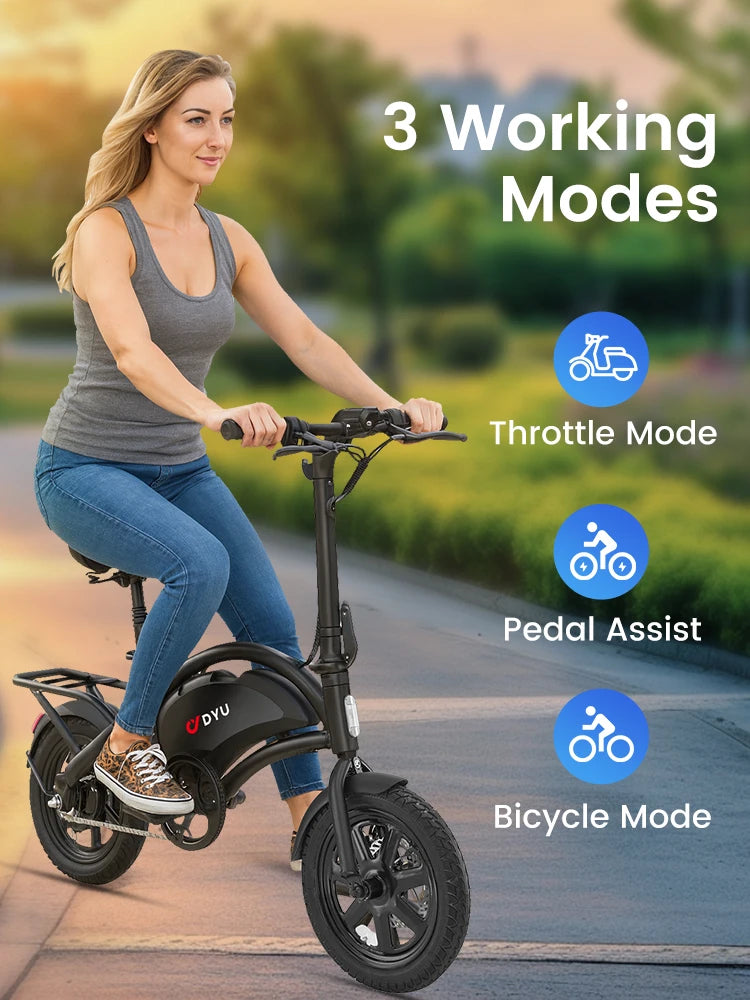 DYU D3F MINI Electric Bike 500W Peak Motor 36V 7 8Ah Battery 14 Inch City