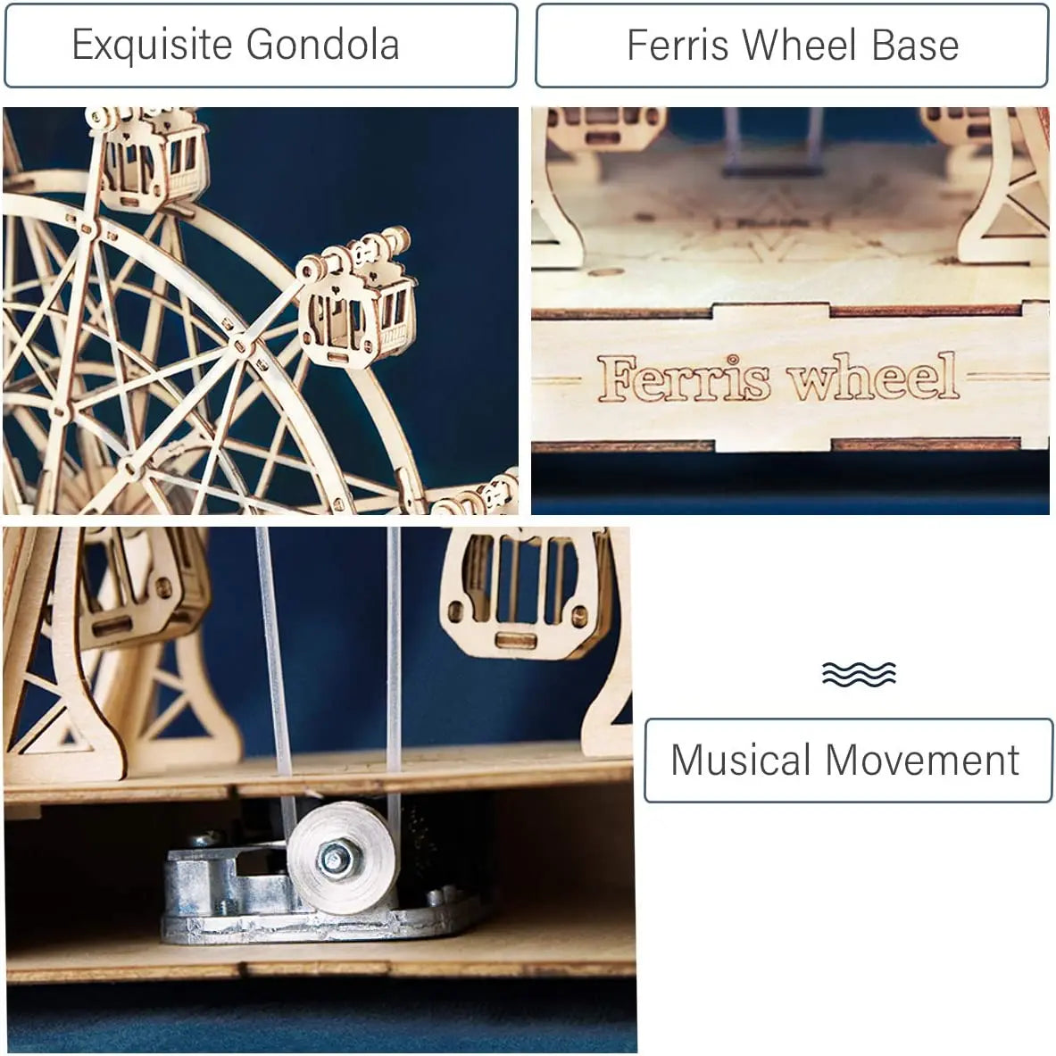 Robotime Rolife 3D Ferris Wheel Wooden Model Kit 232 Pieces