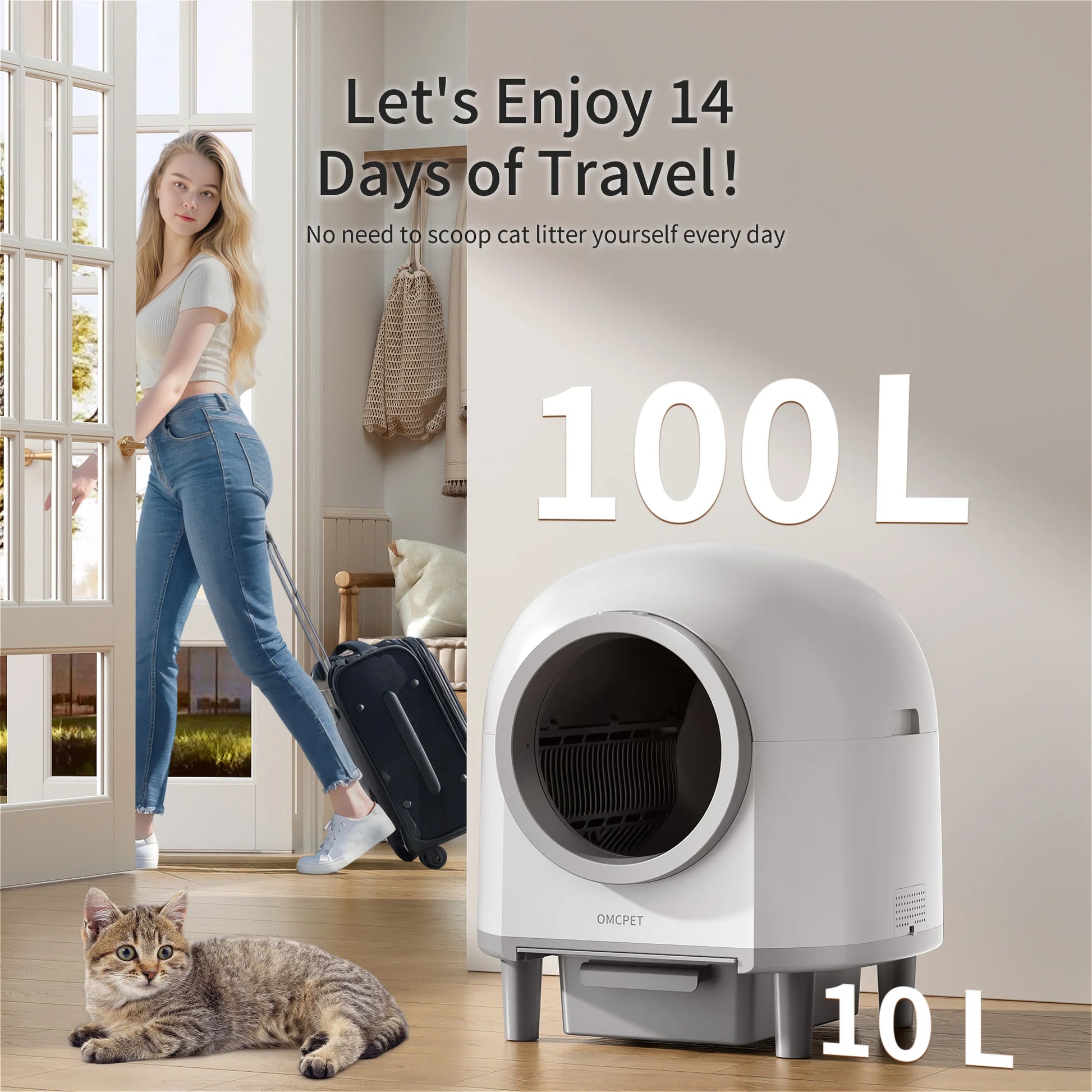 REDSASA Automatic Cat Litter Box with App Control and Trash Bag - Antland Marketplace