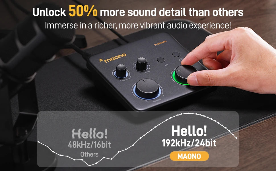 MAONO USB Audio Interface 24-bit for Music Recording