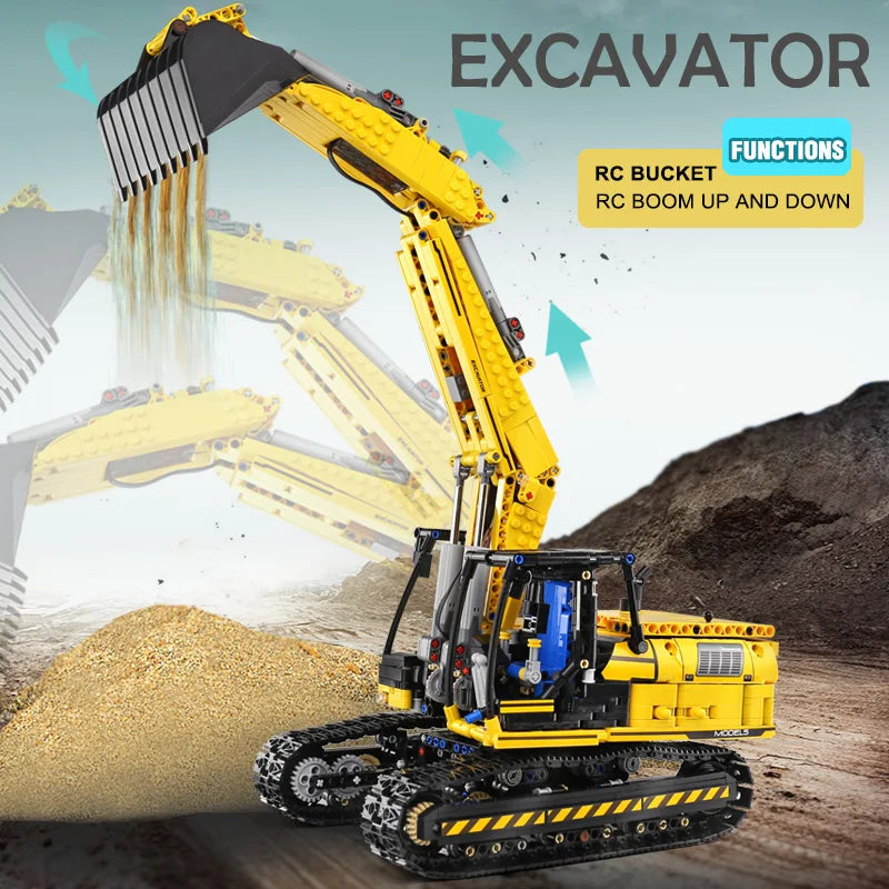 Mould King 13112 Motorized Excavator Building Block Set