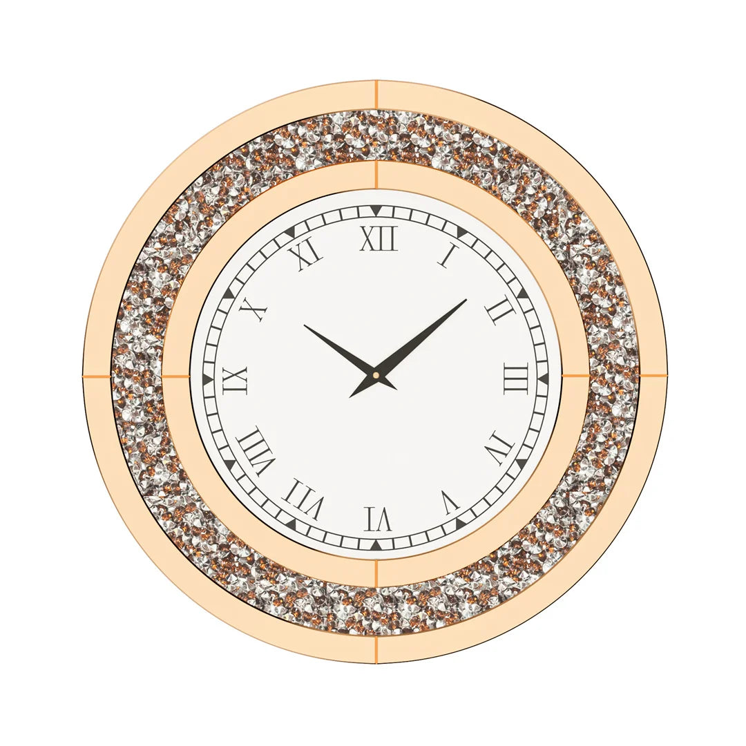 Luvodi 32 Inch Modern 3D Wall Clock with Diamond Crystals - Antland Marketplace