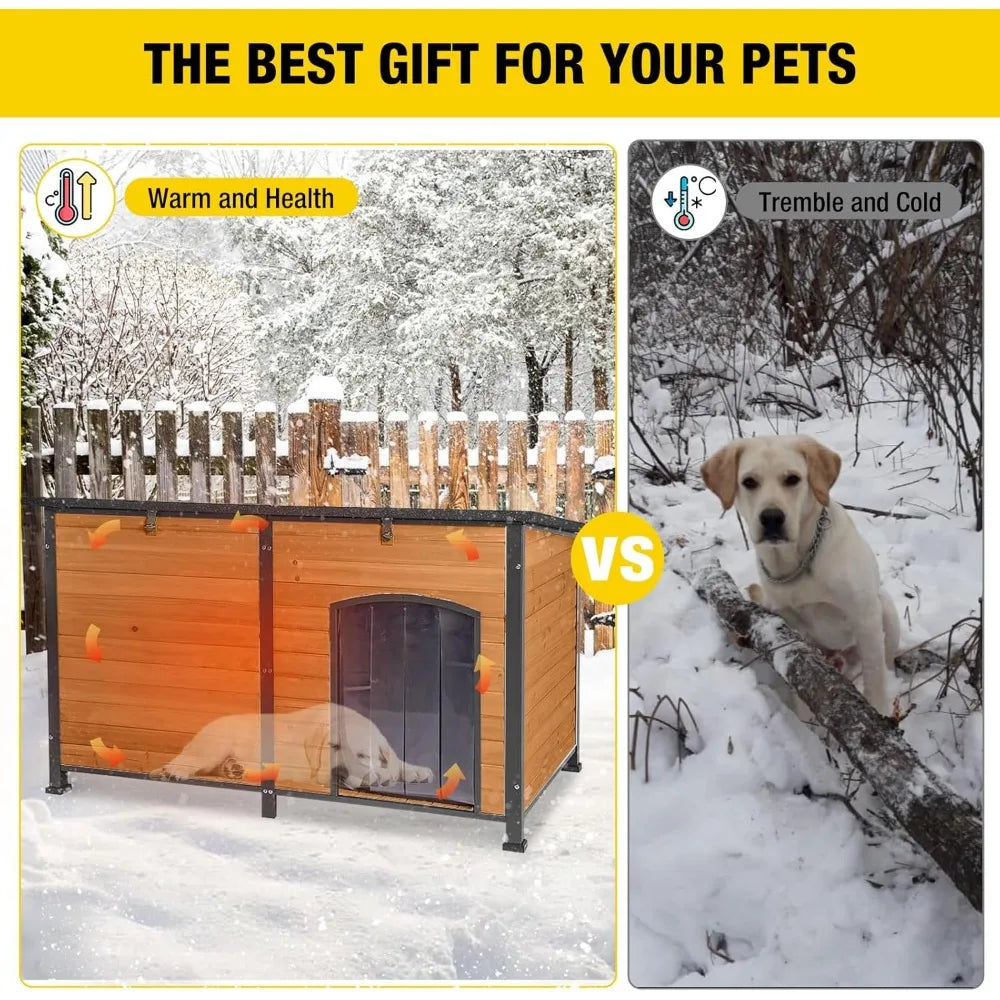 Large Insulated Dog House for Winter Outdoor Indoor Use - Antland Marketplace