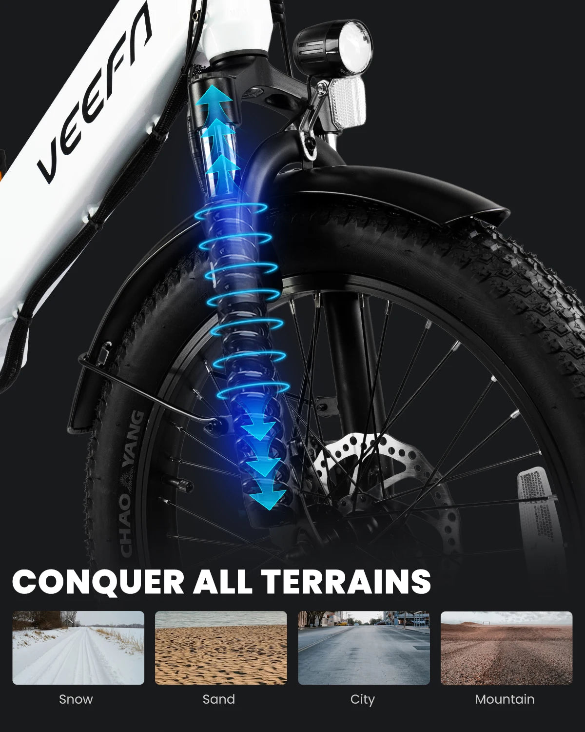 VEEFA F1 750W Electric Bike Foldable 60 Mile Range Commuter