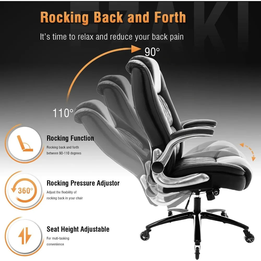 High Back Executive Office Chair with Adjustable Lumbar Support - Antland Marketplace