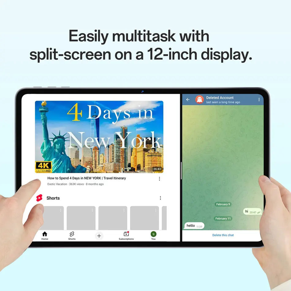 SVITOO 12 Inch Android Tablet 24GB 128GB 2K Display Fast Charge