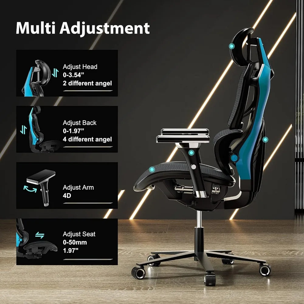 Typhon Ergonomic Gaming Chair with Lumbar Support and 4D Armrests - Antland Marketplace