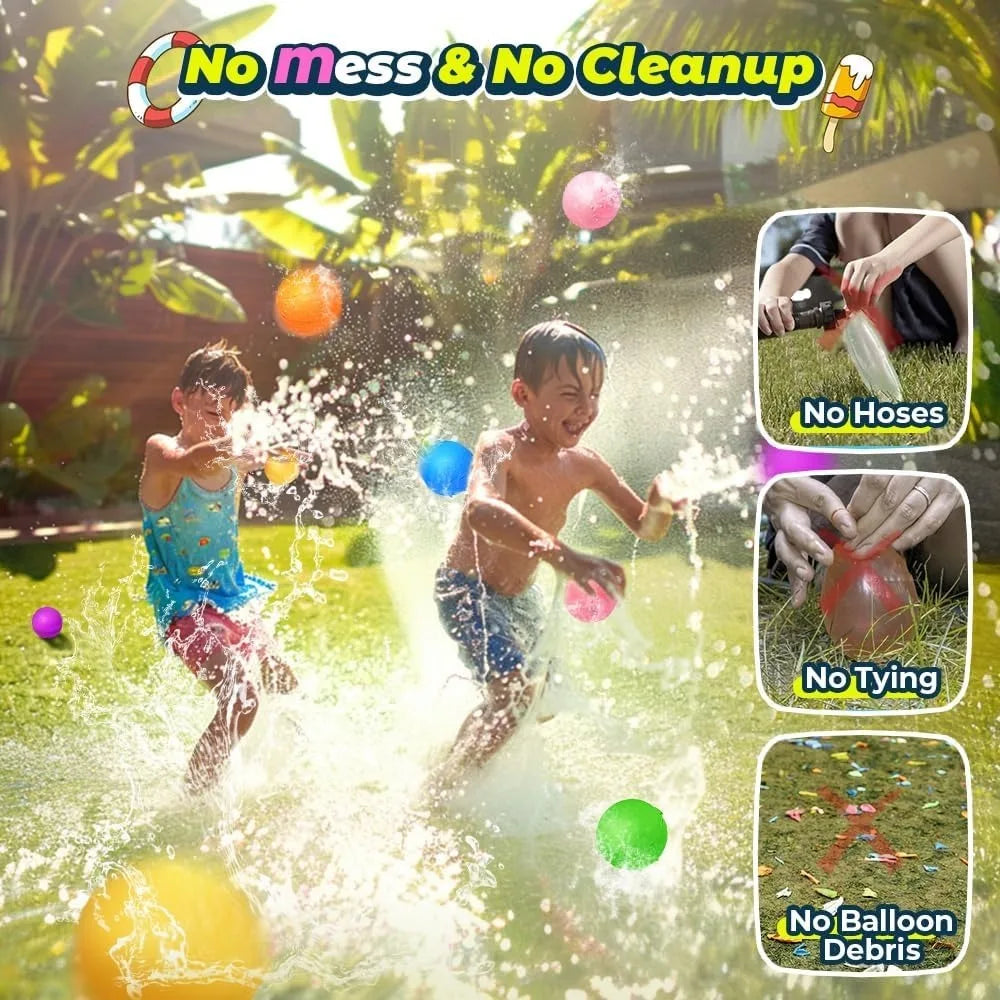 12 Pcs Reusable Water Balloons For Pool And Outdoor Fun