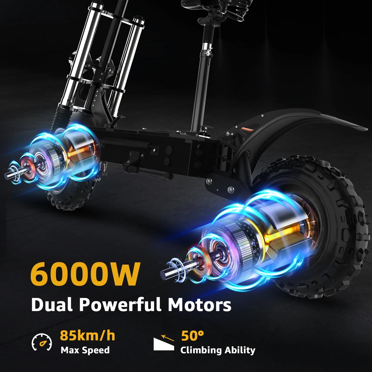 Dual Motor Foldable Electric Scooter For Adults 72V 2400W 85kmh
