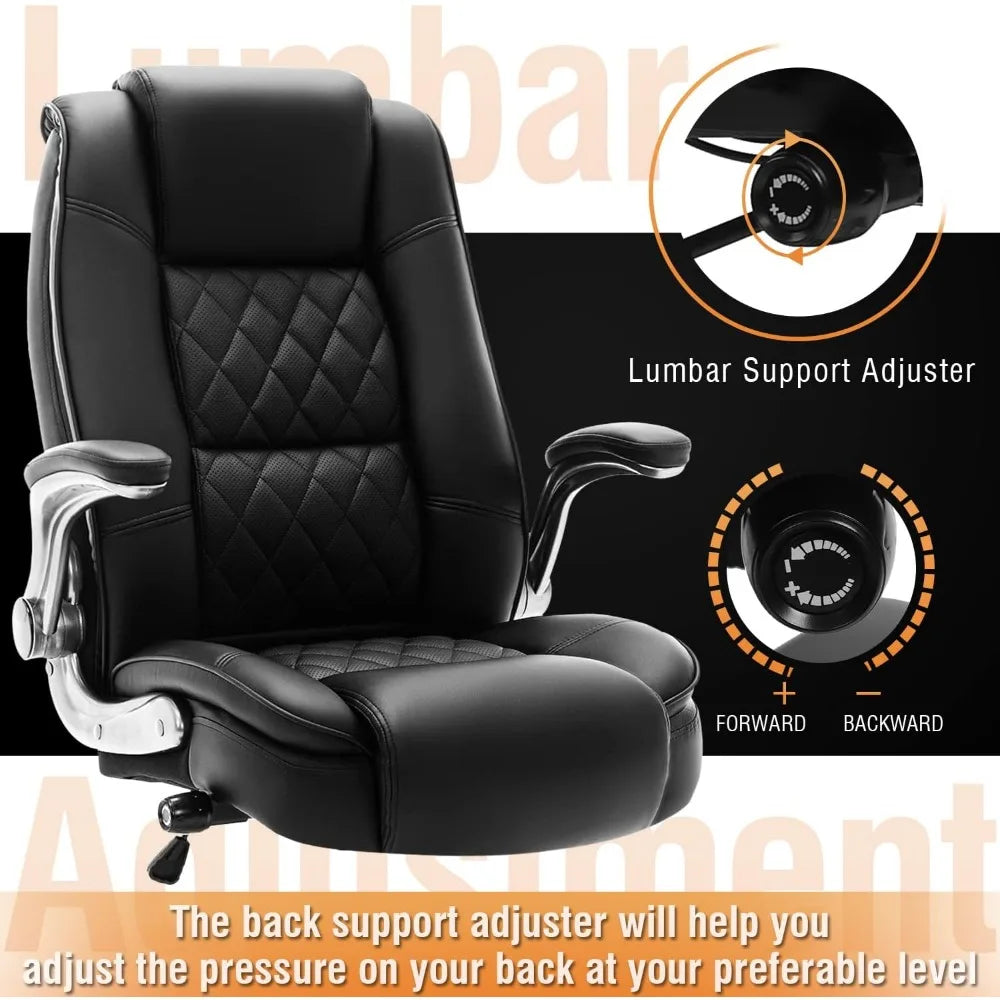 High Back Executive Office Chair with Adjustable Lumbar Support - Antland Marketplace