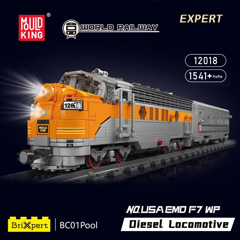 Mould King 12018 RC Train Locomotive Building Block Set