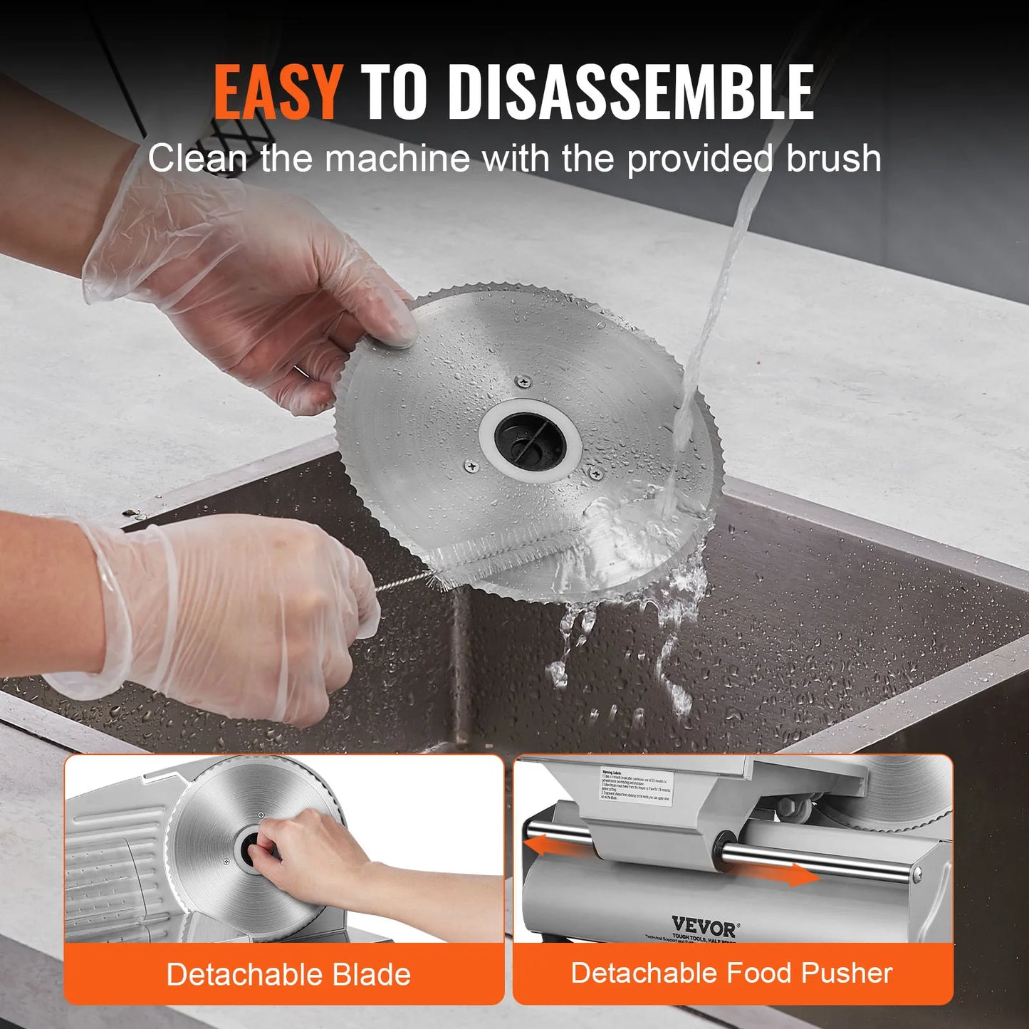 SucceBuy Electric Meat Slicer Deli Cutter SUS420 Stainless