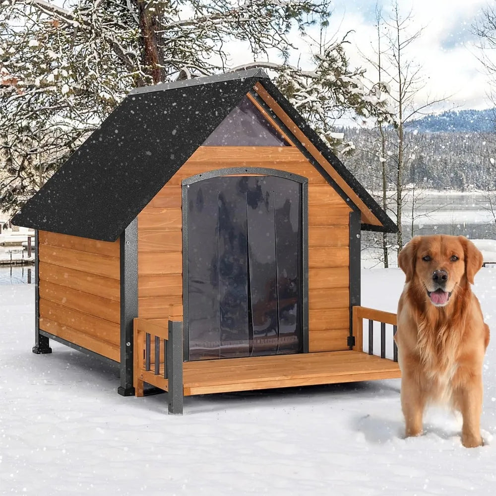 Insulated Outdoor Dog House Weatherproof Large Puppy Shelter - Antland Marketplace