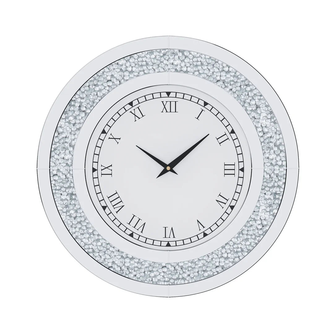 Luvodi 32 Inch Modern 3D Wall Clock with Diamond Crystals - Antland Marketplace