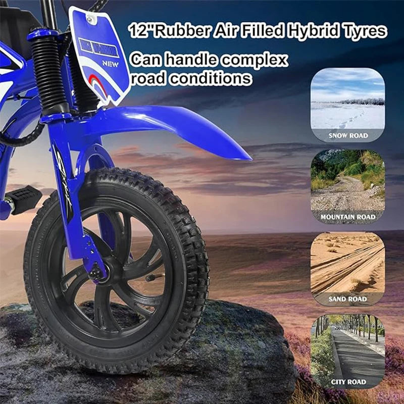 AOVOPRO 25V Electric Dirt Bike For Kids 3 To 10 200W