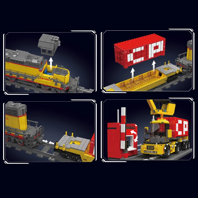 Mould King 12027 Motorized EMD SD40 2 Diesel Locomotive Set