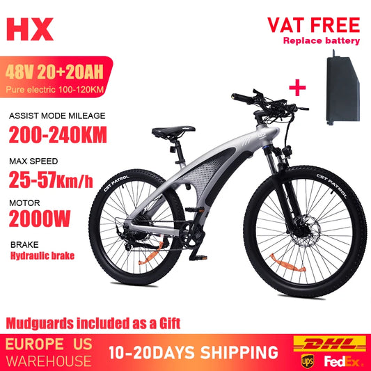 HX Q5 2000W Electric Mountain Bike 27.5 Off Road E Bike